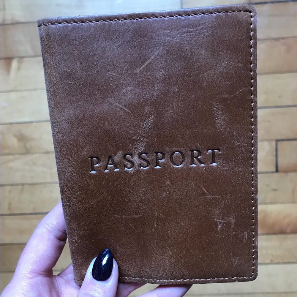 JCrew leather passport holder